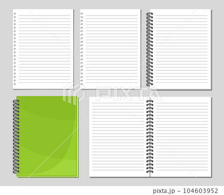 Vector Spiral Notebook Set Vector Spiral Notebook Set 104603952