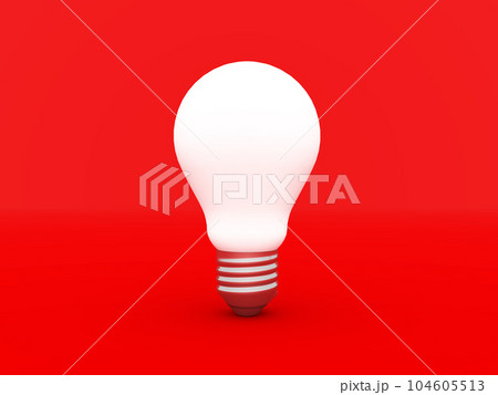 Light bulb against red background Light bulb against red background 104605513