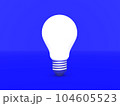 Light bulb against blue background 104605523