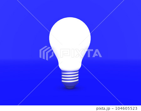 Light bulb against blue background 104605523