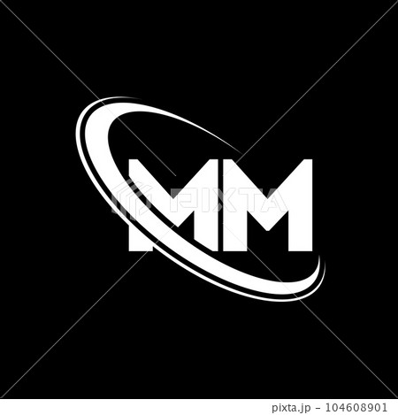 MM logo. M M design. White MM letter. MM/M M...のイラスト素材 