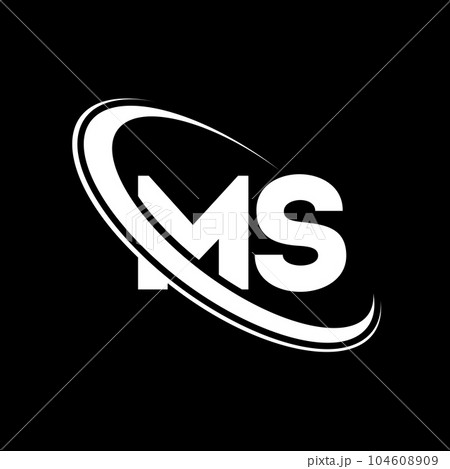 MS logo. M S design. White MS letter. MS/M S letter logo design. Initial letter MS linked circle uppercase monogram logo. MS logo. M S design. White MS letter. MS/M S letter logo design. Initial letter MS linked circle uppercase monogram logo. 104608909