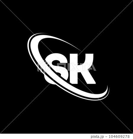 SK logo. S K design. White SK letter. SK/S K letter logo design. Initial letter SK linked circle uppercase monogram logo. SK logo. S K design. White SK letter. SK/S K letter logo design. Initial letter SK linked circle uppercase monogram logo. 104609278