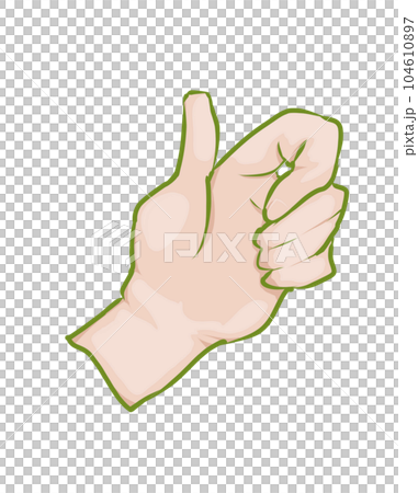親指を立てる手 104610897