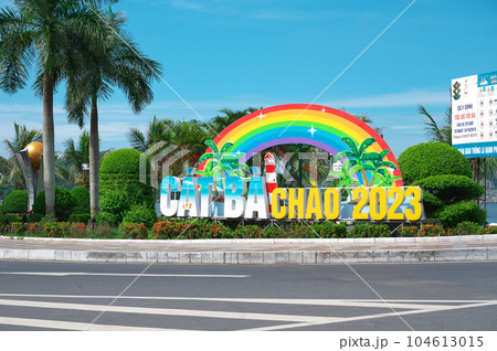 カットバ島の観光看板 104613015