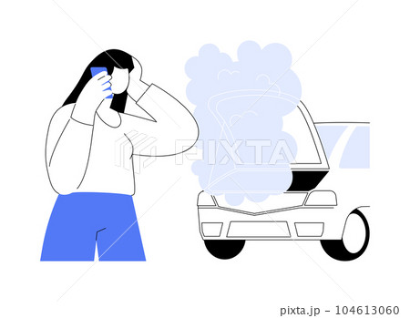 Overheated engine abstract concept vector illustration. Overheated engine abstract concept vector illustration. 104613060