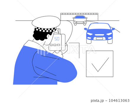 Speed monitoring abstract concept vector illustration. 104613063