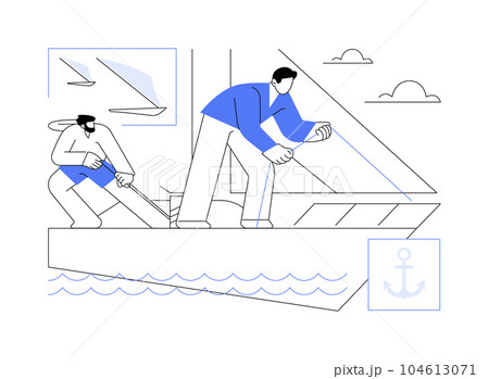 Anchor sail yacht abstract concept vector illustration. Anchor sail yacht abstract concept vector illustration. 104613071