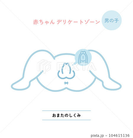 赤ちゃんデリケートゾーン：おまた 男の子 104615136