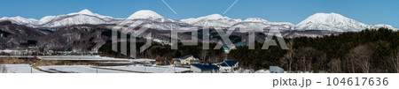 雪景色ニセコ連山大パノラマ 104617636