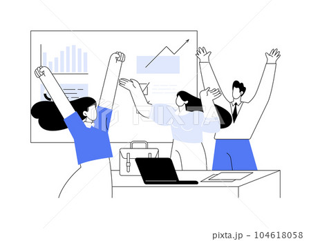 Celebrate product success abstract concept vector illustration. Celebrate product success abstract concept vector illustration. 104618058