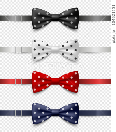Vector 3d Realistic Polka Dot Blue, Black, Red,...のイラスト素材