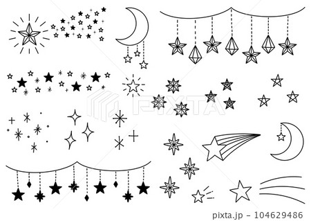 Moon and stars sketch icon. Stock Vector by ©VisualGeneration 112232662