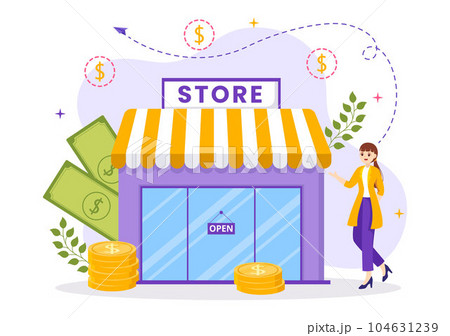 Small Business Loan Vector Illustration with Store Support Protection and Growth to Develop in Flat Cartoon Hand Drawn Background Templates Small Business Loan Vector Illustration with Store Support Protection and Growth to Develop in Flat Cartoon Hand Drawn Background Templates 104631239