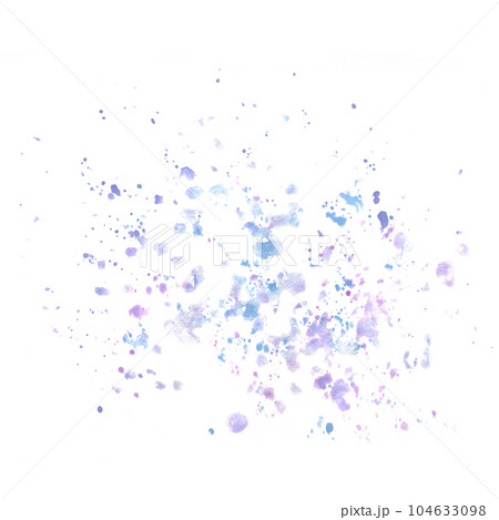 Abstract painted watercolor background on paper texture, blue splash 104633098