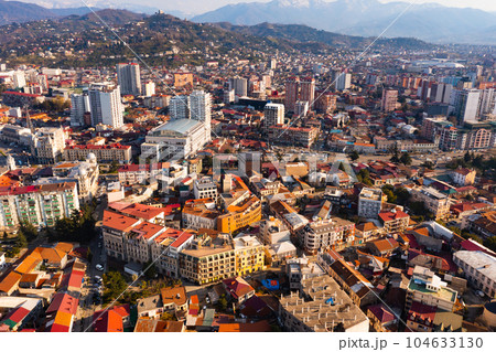 Aerial view of residential areas of Batumi on spring day Aerial view of residential areas of Batumi on spring day 104633130
