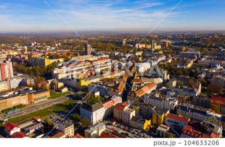Aerial view of Czech city of Ostrava Aerial view of Czech city of Ostrava 104633206