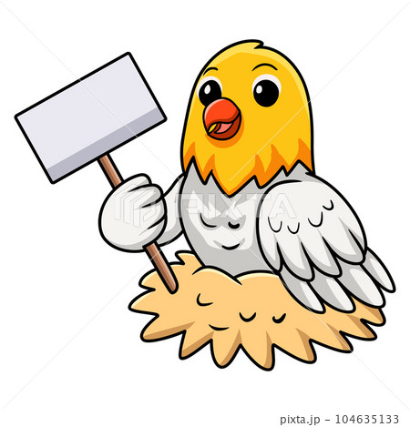 Cute opaline pale fallow lovebird cartoon...のイラスト素材 [104635133] - PIXTA