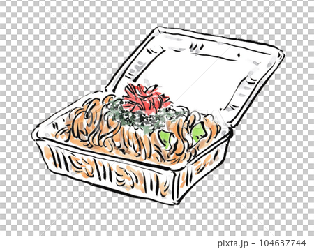 夏祭り屋台の定番　ソースの香りがたまらない焼きそば 104637744
