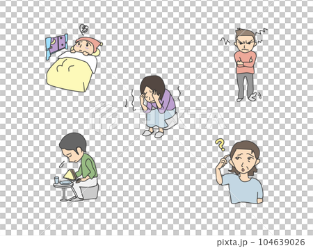 精神的な症状のイラストセットのイラスト素材 [104639026] - PIXTA