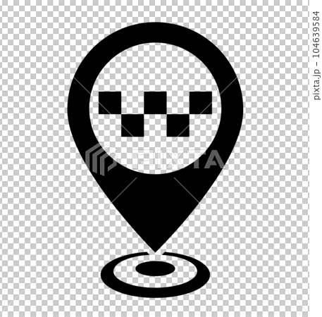 Map pointer and taxi icon Map pointer and taxi icon 104639584