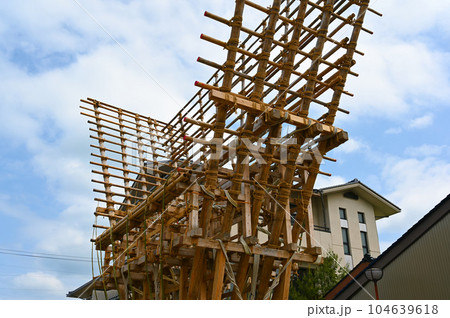 でか山　骨組みの山「地山」　青柏祭　魚町　七尾市 104639618