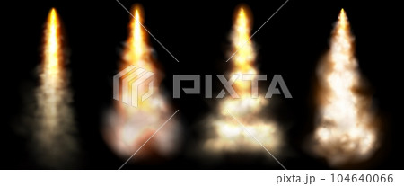 Rocket smoke speed fire trail cloud vector effect 104640066
