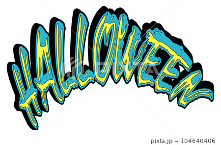 HALLOWEENの文字の素材 104640406