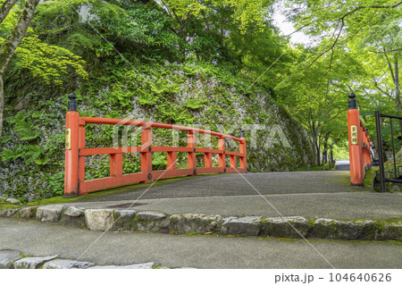 京都大原　三千院　律川に架かる茅穂橋 (未明橋)  104640626