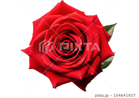 赤い薔薇の俯瞰イメージ、背景透過素材のイラスト素材 [104641937] - PIXTA