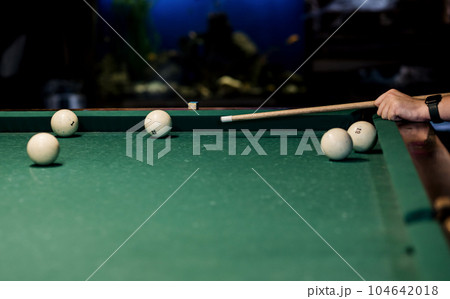 Billiard balls on a tableの写真素材 [104642018] - PIXTA