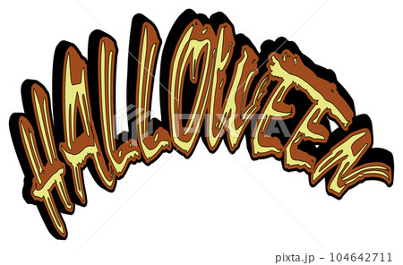 Halloweenの文字の素材 Halloweenの文字の素材 104642711