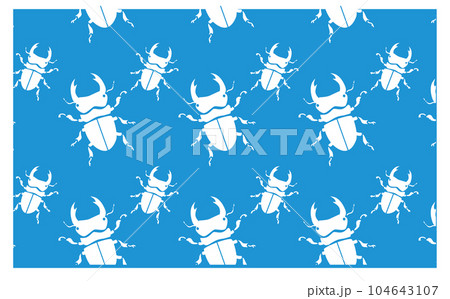 クワガタ柄の涼しげ背景 104643107