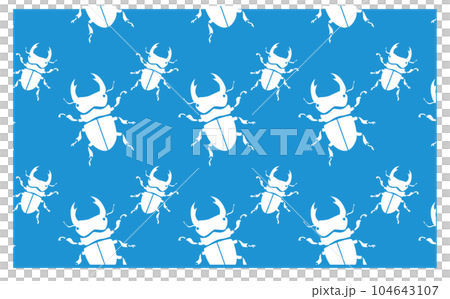 クワガタ柄の涼しげ背景 104643107