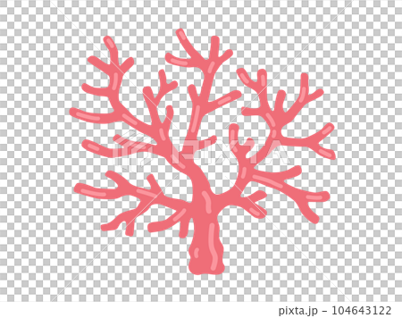 ピンク色のサンゴのイラスト ピンク色のサンゴのイラスト 104643122
