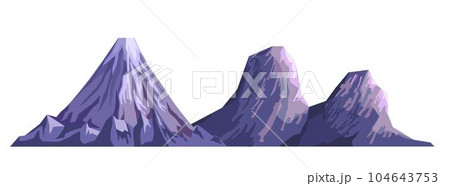 High mountains and rocks, nature scenery vector 104643753