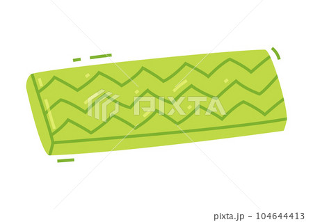 Green Mint Bubble Gum Stick as Sweet Chewing Gum Vector Illustration Green Mint Bubble Gum Stick as Sweet Chewing Gum Vector Illustration 104644413