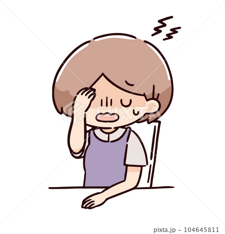 頭が痛い女性 104645811