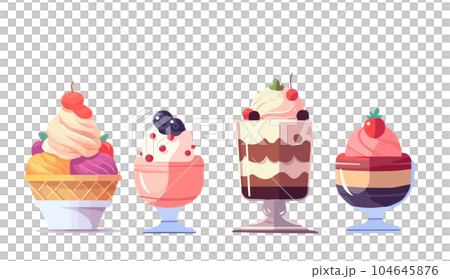 Parfait Ice Cream, Ice Cream, Chocolate, Strawberry PNG Transparent Image  and Clipart for Free Download