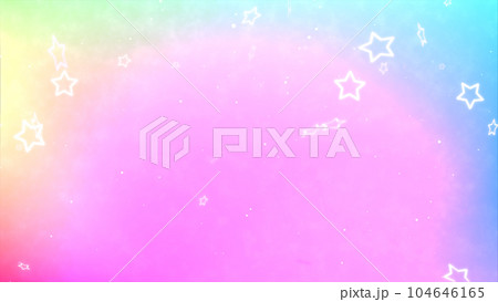 多様性のイメージ、虹色のアブストラクト背景と星 104646165