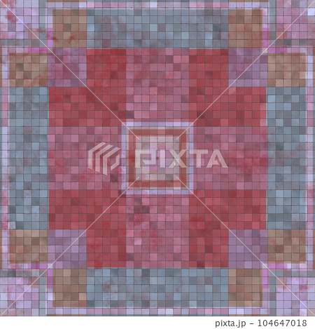 Colorful geometric seamless patterns decorate the walls style Atlas pompeii. Concept ancient Roman culture 104647018