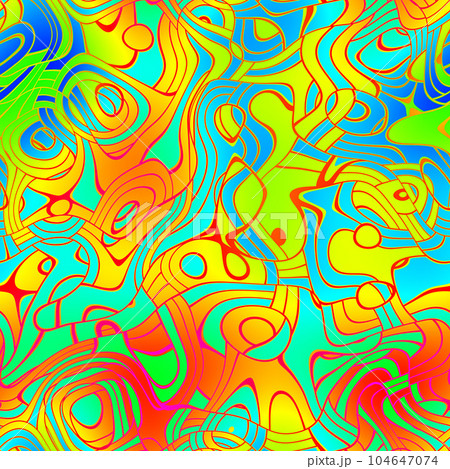Multicolored grafity seamless pattern. Soft abstract geometric pattern. 104647074