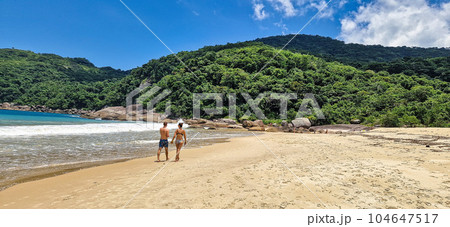 Praia de Parnaioca, Parnaioca Beach at Ilha Grande, Agnra dos Reis, Brazil 104647517