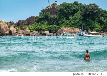 Aventureiro beach on Ilha Grande at Angra dos Reis, Rio de Janeiro, Brazil 104647519