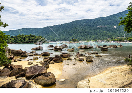 Abraao beach on big island Ilha Grande in Angra dos Reis, Rio de Janeiro, Brazil 104647520