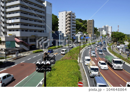 歩道橋からの横須賀街道　本町三丁目 104648864