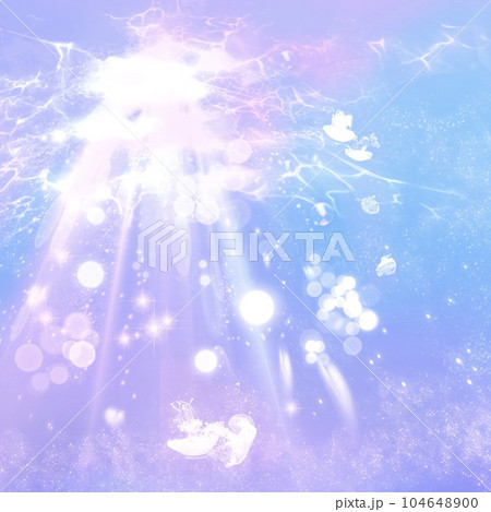 深海のイメージ。クラゲと魚がいます(・∀・)イラスト素材 104648900