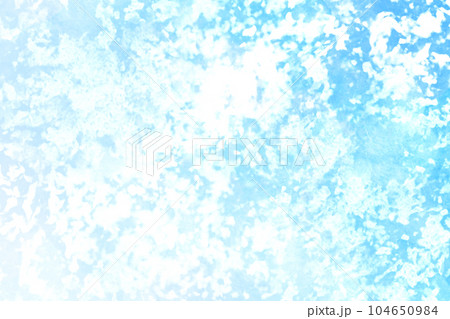 白地に花吹雪のような水色の華やかなフローラルテクスチャー 104650984