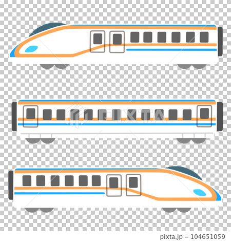 Simple and cute Shinkansen Shinkansen illustration No main line 104651059