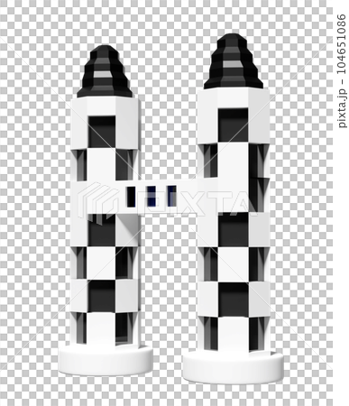 grey skyscraper, twin towers building icon isolated. 3d render illustration grey skyscraper, twin towers building icon isolated. 3d render illustration 104651086